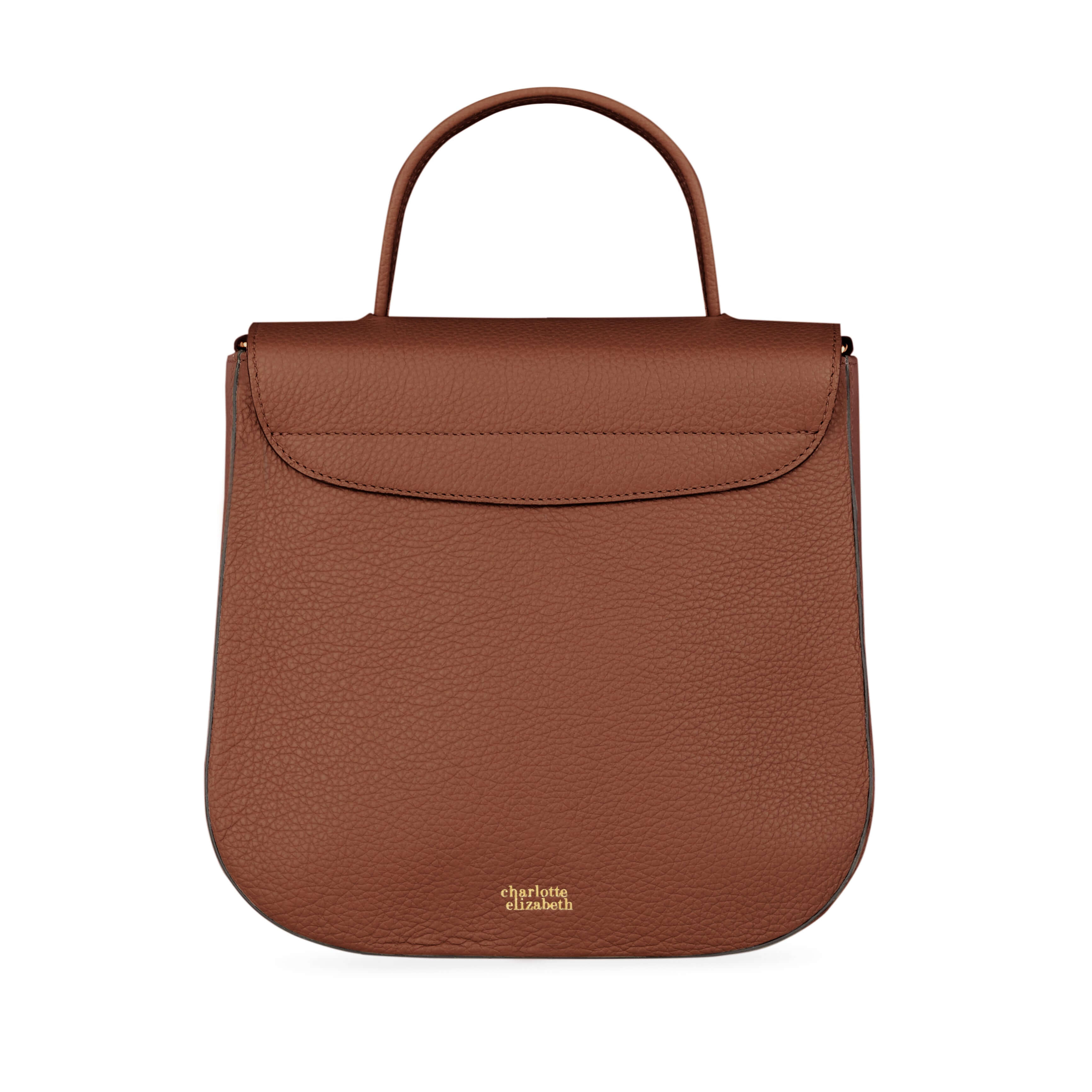 Bloomsbury Handbag Tan Leather Pebble Grain Purse
