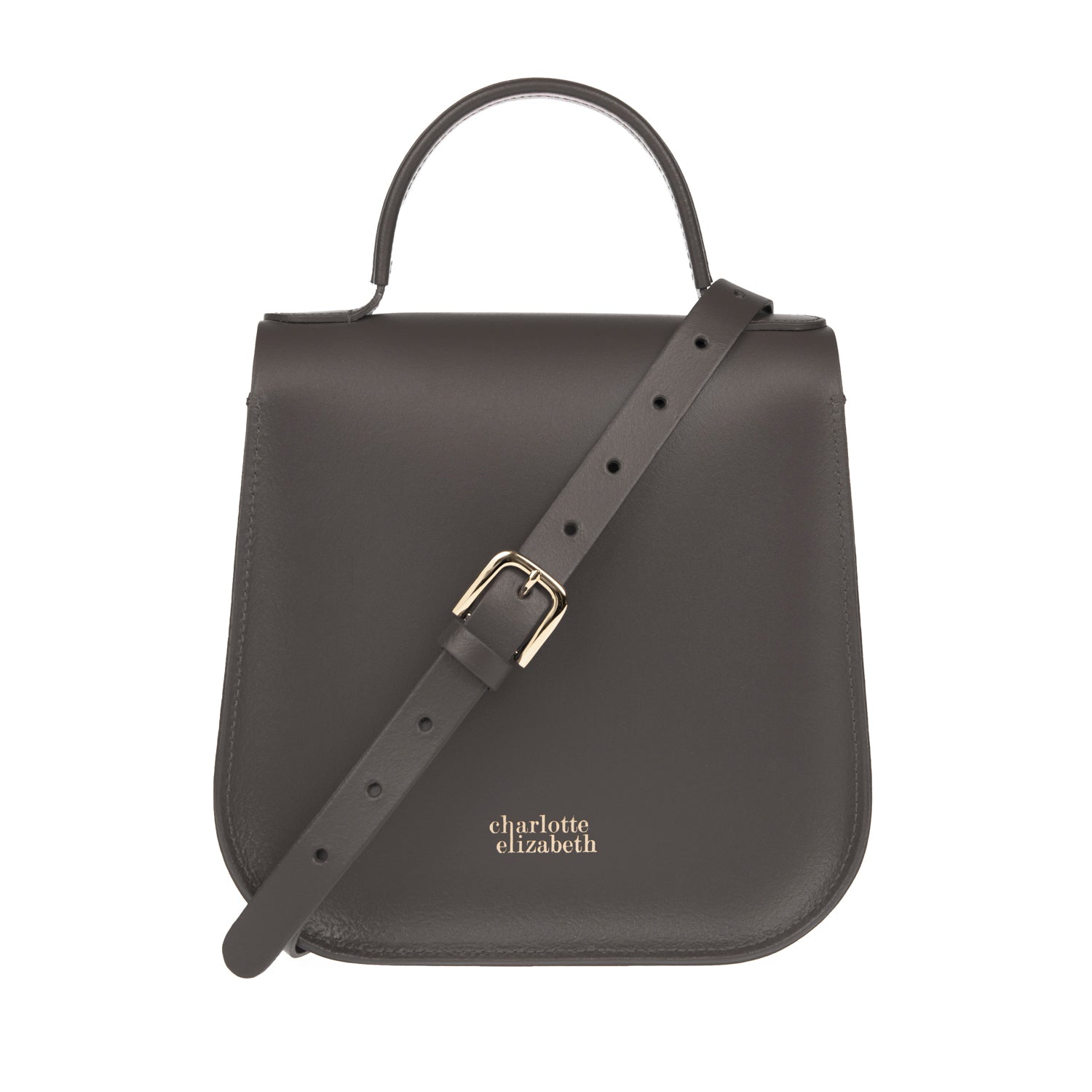 The Grey Bloomsbury-Crossbody ladies luxury leather handbag british-Charlotte Elizabeth