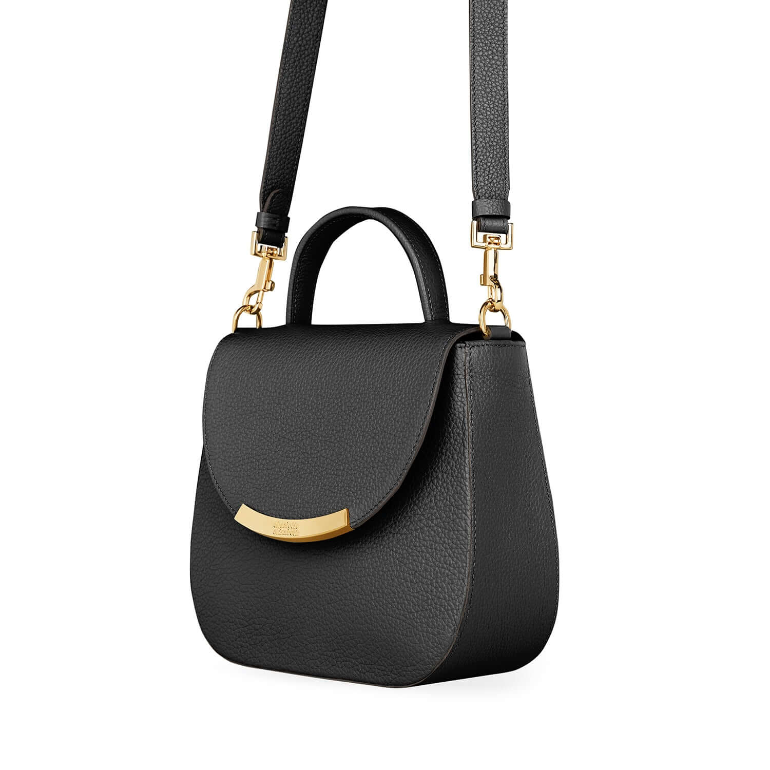 black womens handbag made in London handcrafted artisan leather