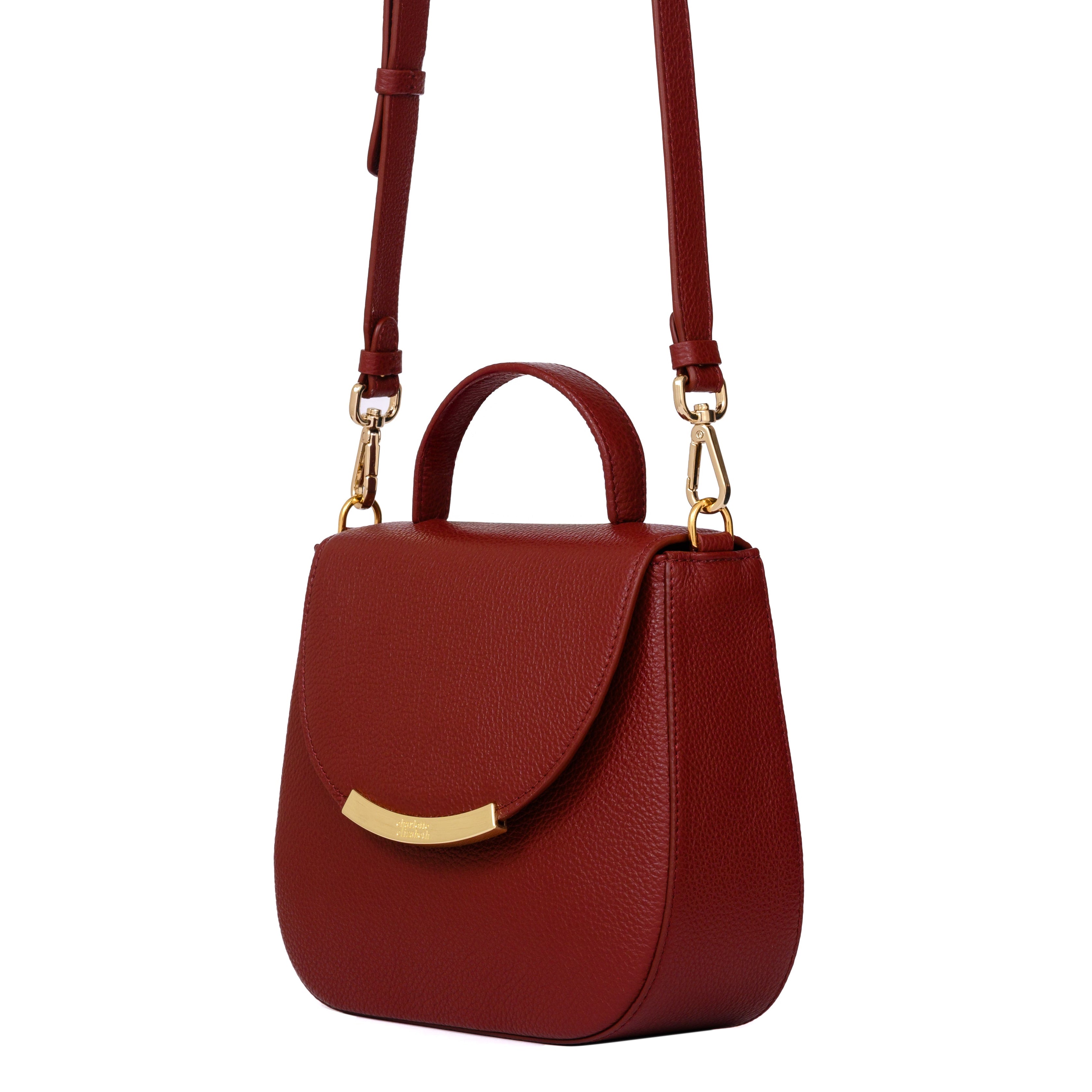 The Mayflower | Leather Crossbody Handbag in Oxblood