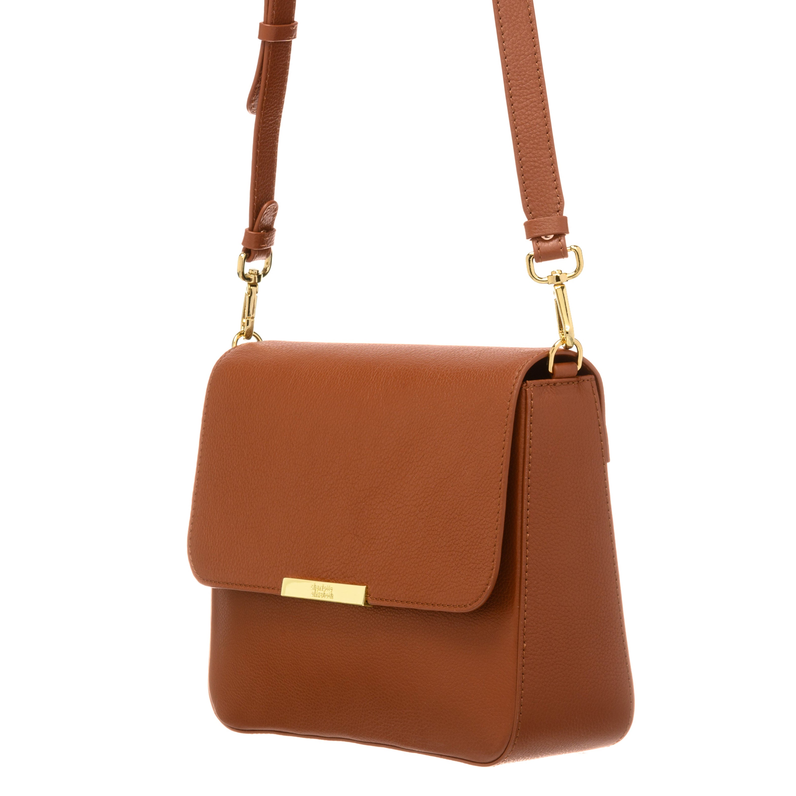 The Large Pelham | Leather Crossbody Handbag in Chestnut