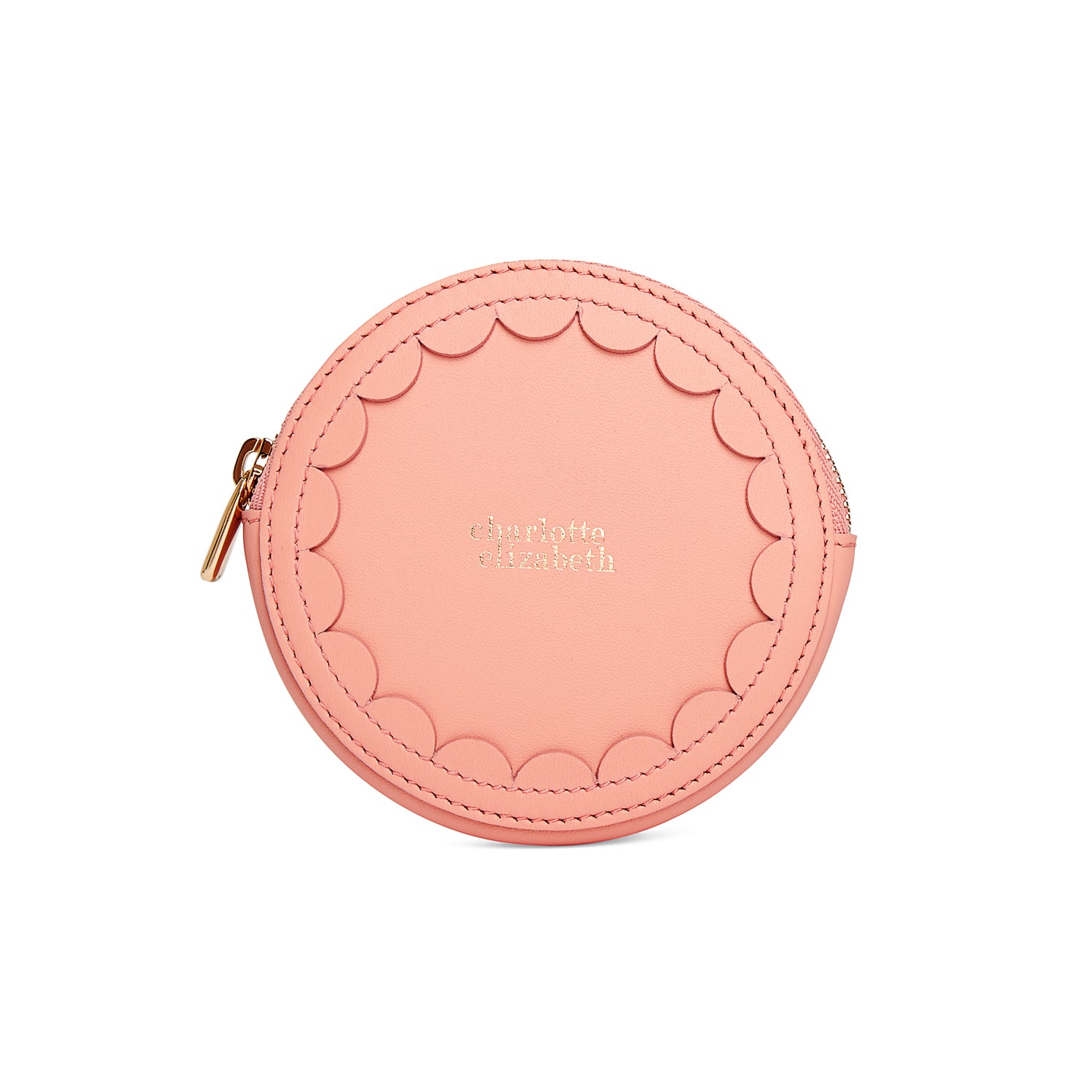 Cute elegant feminine pop scallop detail coin purse