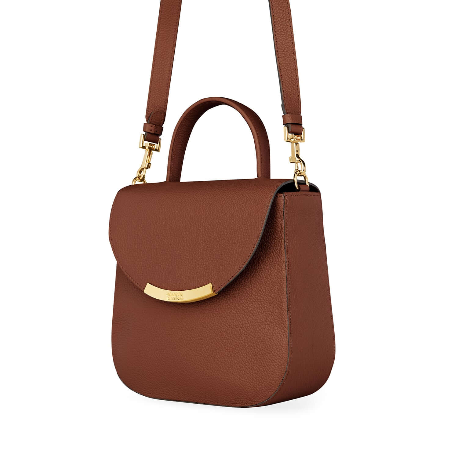 Crossbody Strap Leather Ladies Brown Handbag British