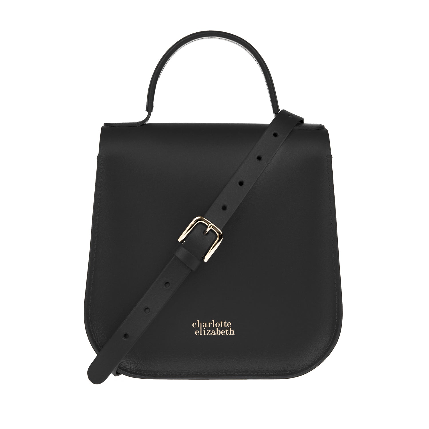 The Black Bloomsbury-Crossbody ladies luxury leather handbag british-Charlotte Elizabeth