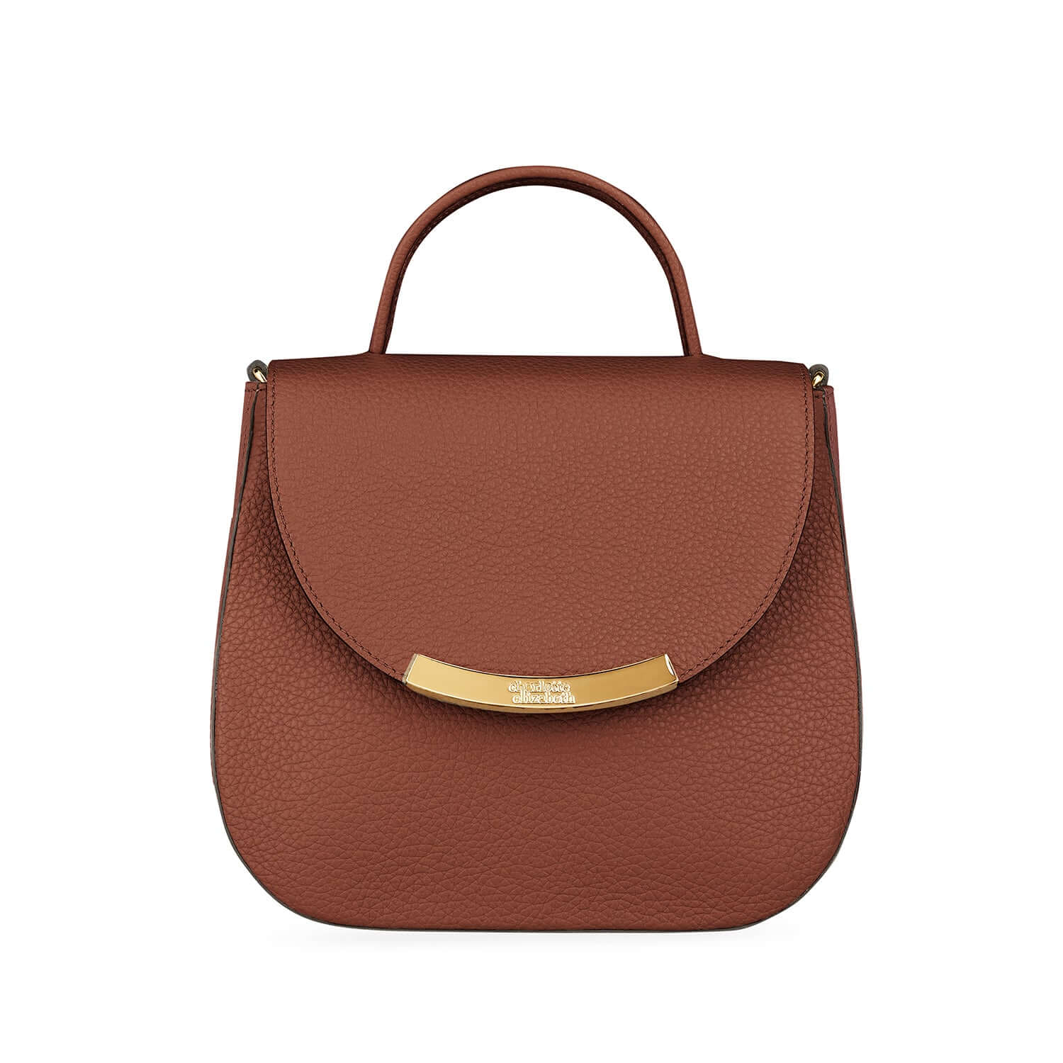Top handle womens brown leather mini handbag crossbody