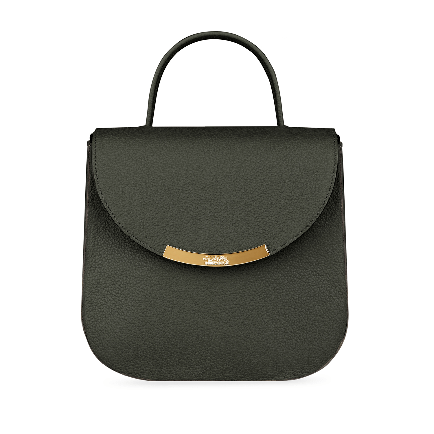 Bloomsbury top handle handbag in forest green with gold hardware