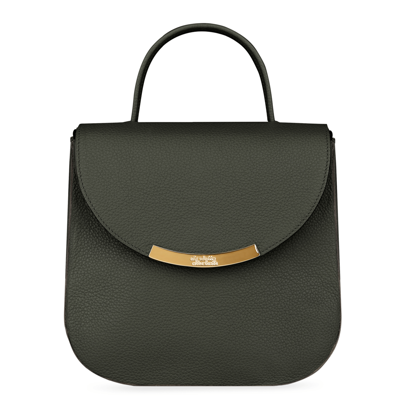 Bloomsbury top handle handbag in forest green with gold hardware